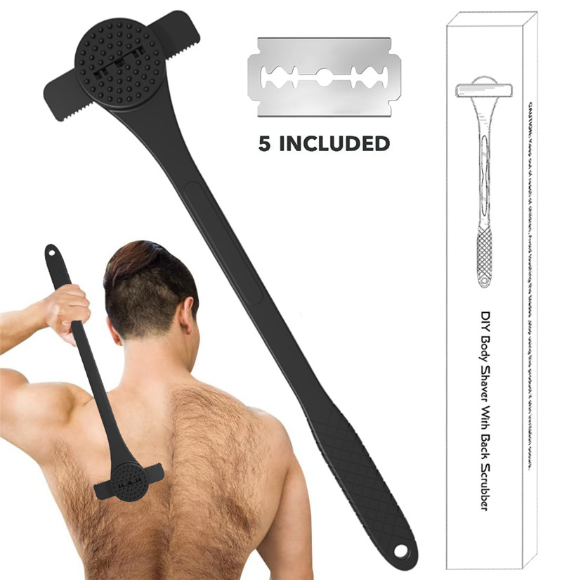 Men'S Grooming Hair Removal - Flexibele rugshaver met lange steel, multifunctionele