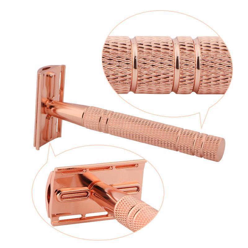 Men'S Grooming Hair Removal - Milieuvriendelijk herbruikbaar metalen veiligheidsscheermes met dubbele