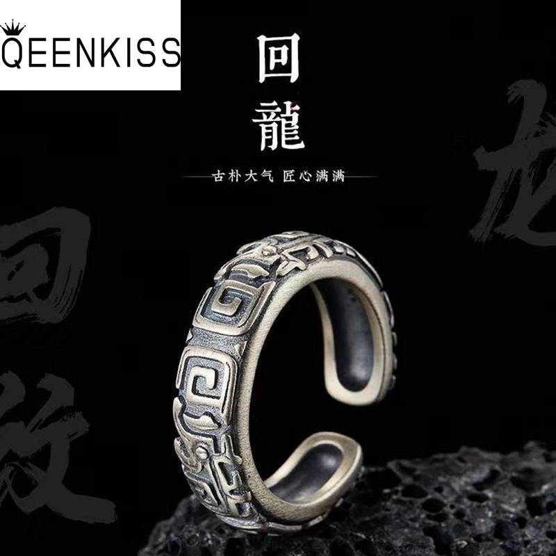 Men'S Grooming Set Gift - Qeenkiss 925 Sterling Zilveren Ring Voor