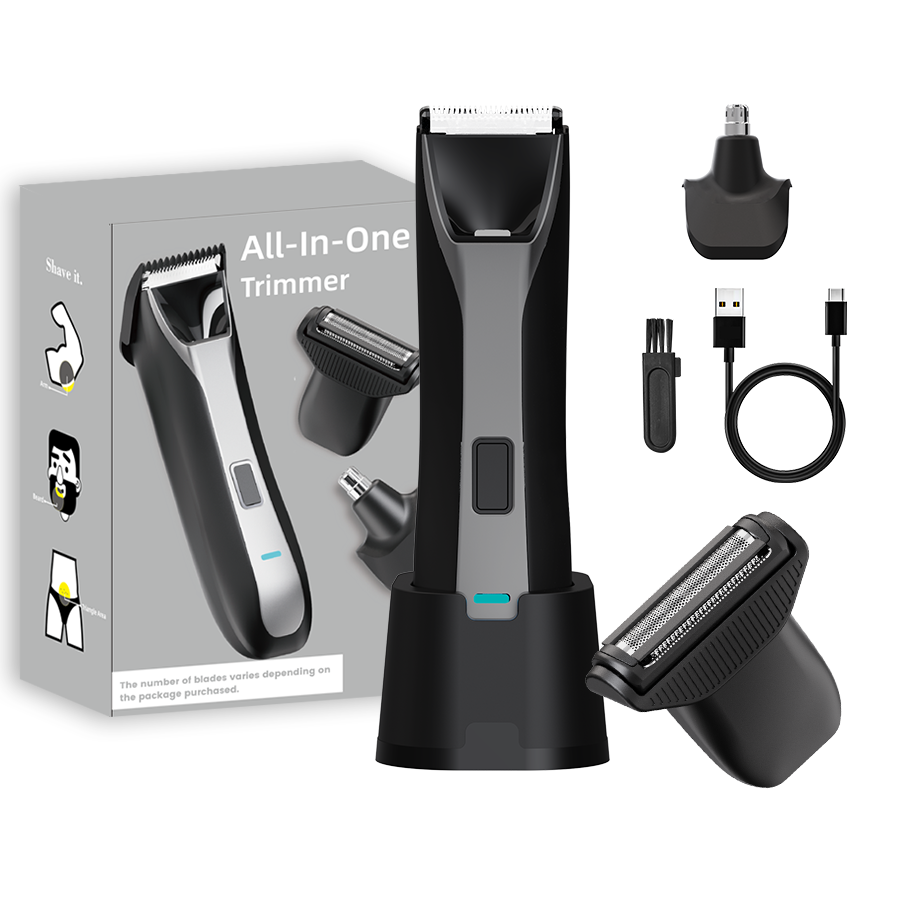 Men Grooming Full Body - 3-in-1 Heren Baardtrimmer IPX7 Waterdicht 7000RPM