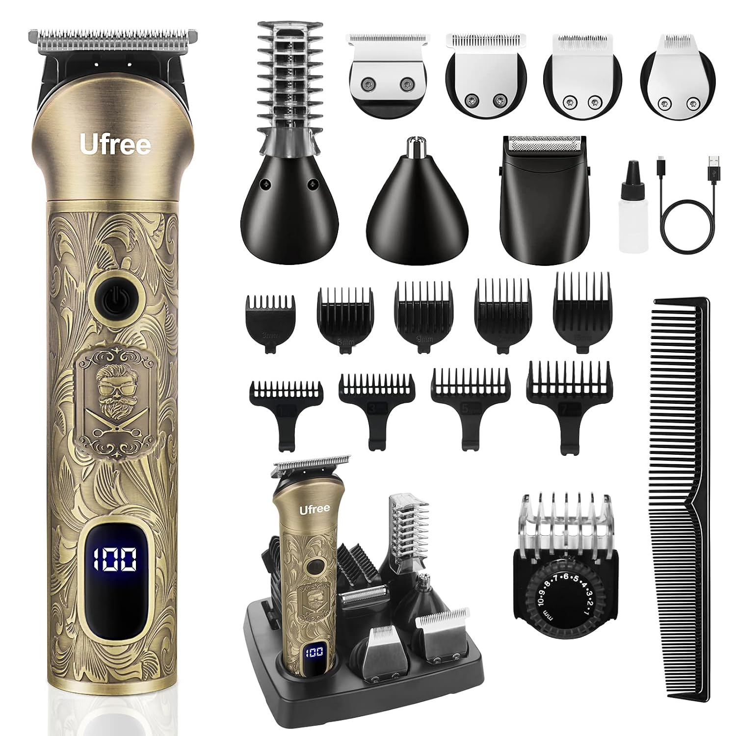 Men'S Grooming Images - 7-in-1 baardtrimmer, elektrisch scheerapparaat voor mannen,