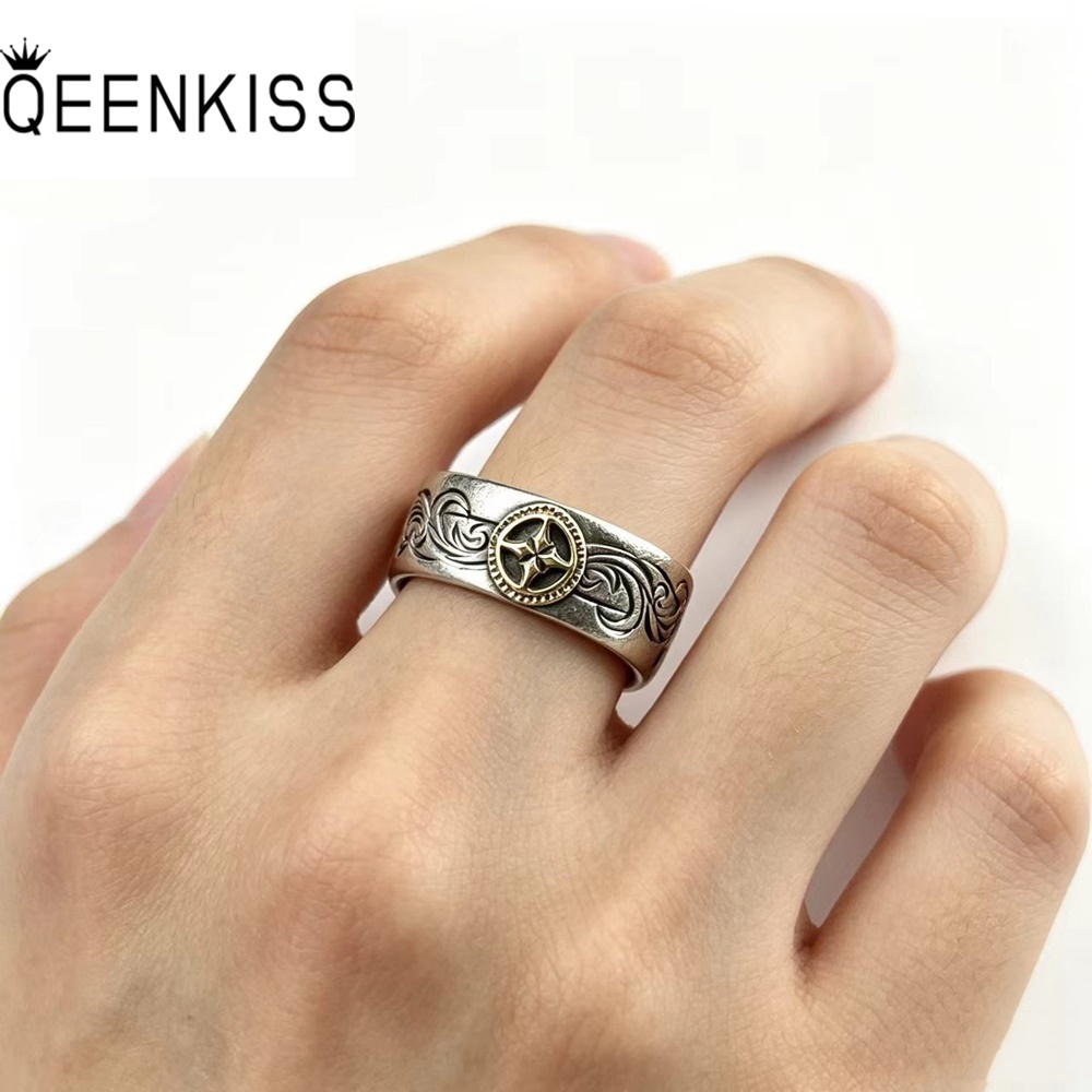 Men'S Grooming Set Gift - QEENKISS 925 Sterling Zilver Vintage Cross