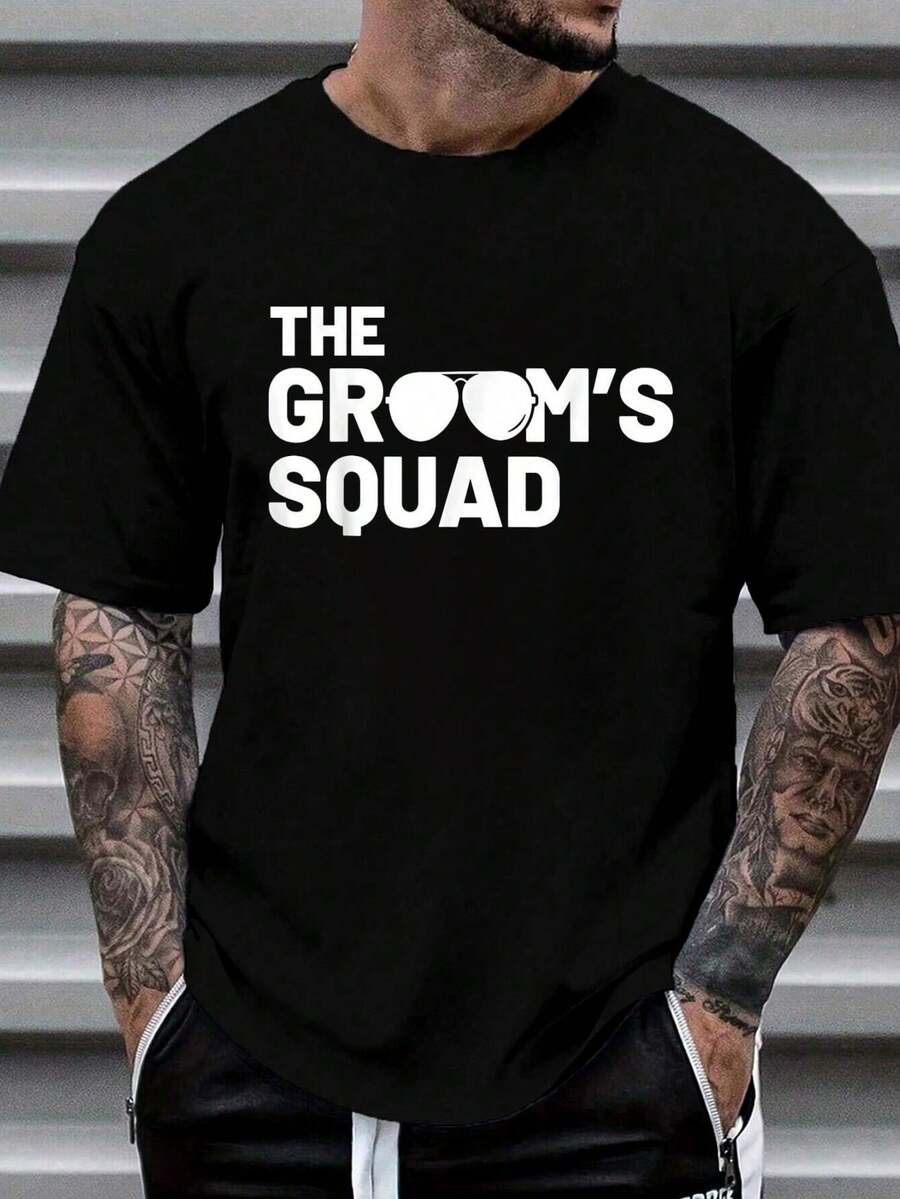Men Grooming Home - 100% Katoen Bruidsjonkers Bruidegom Squat Mannen