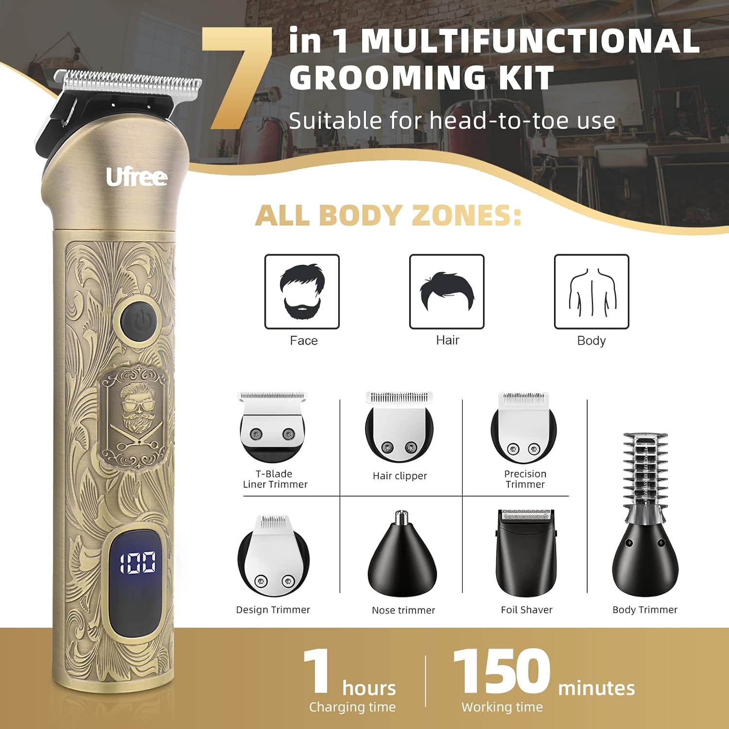 7-in-1 baardtrimmer, elektrisc - Men'S Grooming Images recensie en prijs