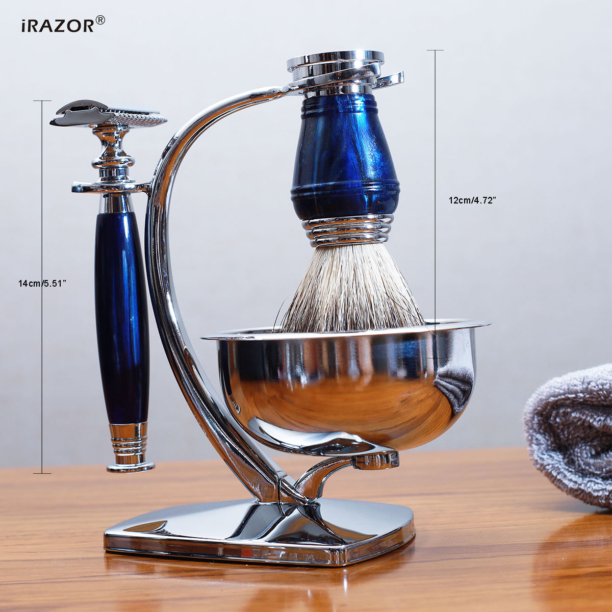 iRAZOR Royal Blue Luxe Scheers - Men'S Grooming Set Gift recensie en prijs