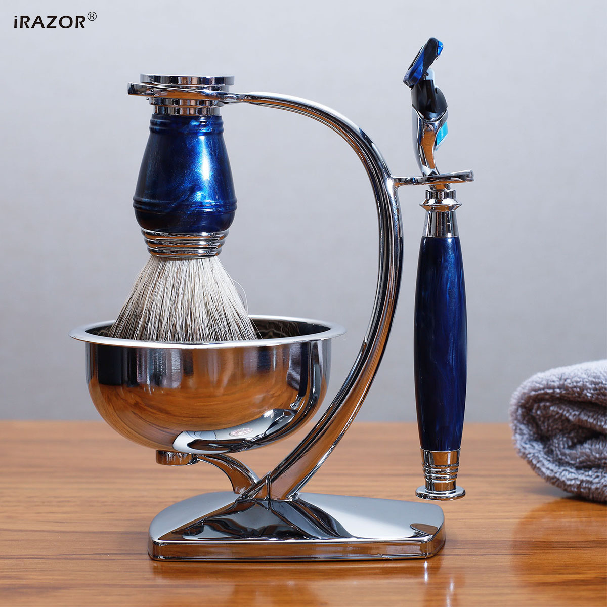 iRAZOR Royal Blue Luxe Scheers - Men'S Grooming Set Gift recensie en prijs