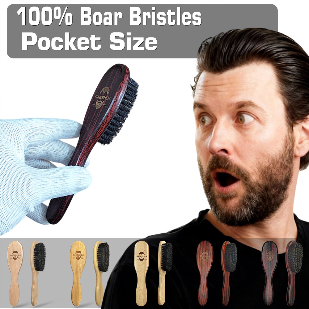 Mini baardborstel met zwijnenh - Men'S Grooming Pictures recensie en prijs